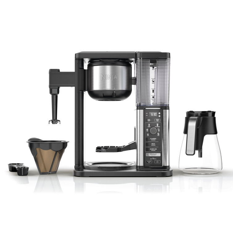 Ninja Specialty Coffee Maker Hot Iced Coffee 6 Brew Styles 10 Cup Carafe Fold Away Frother Permanent Filter Removable Reservoir Black Reviews Wayfair